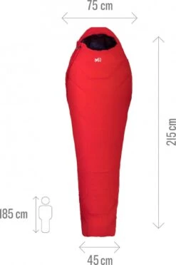 Millet Baikal 1500 Reg Red Unisex Sleeping Bag -Adventure Wheels 218156861b1f351c78850.23845419