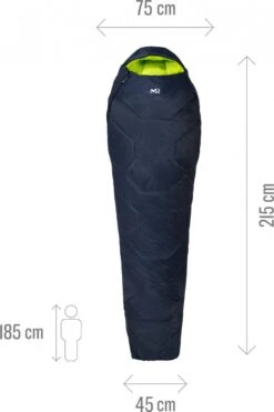 Millet Baikal 1100 Reg Blue Unisex Sleeping Bag -Adventure Wheels 218156961b1f449cee513.42427776