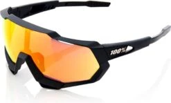 100% Speedtrap - Soft Tact Black / HiPER Red Mirror